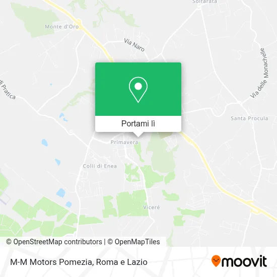Mappa M-M Motors Pomezia