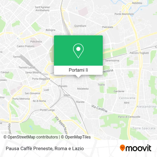 Mappa Pausa Caffè Preneste