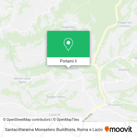 Mappa Santacittarama Monastero Buddhista