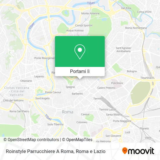 Mappa Roinstyle Parrucchiere A Roma