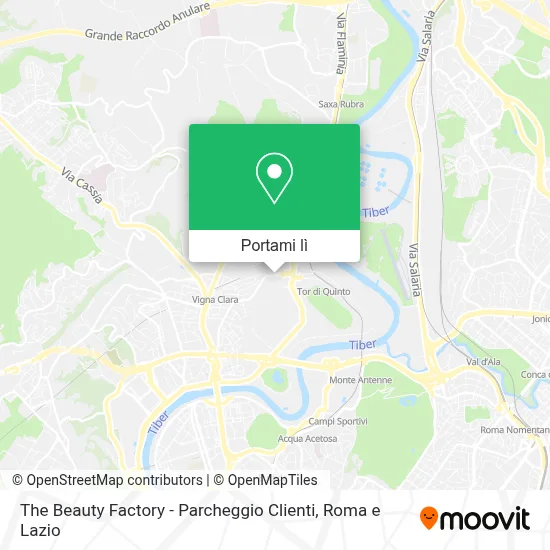 Mappa The Beauty Factory - Parcheggio Clienti