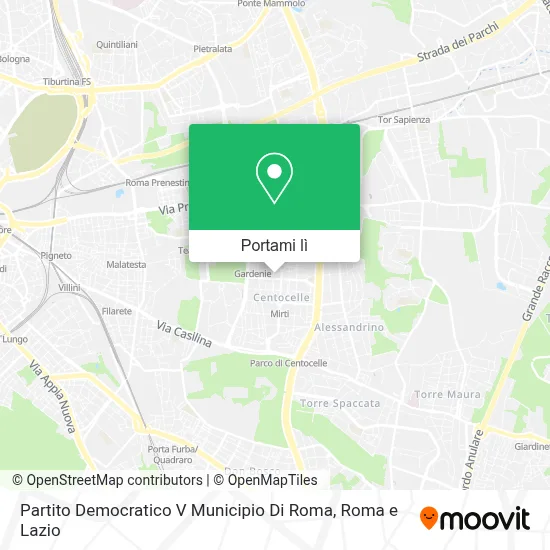 Mappa Partito Democratico V Municipio Di Roma