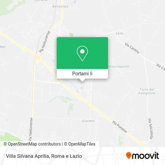 Mappa Villa Silvana Aprilia