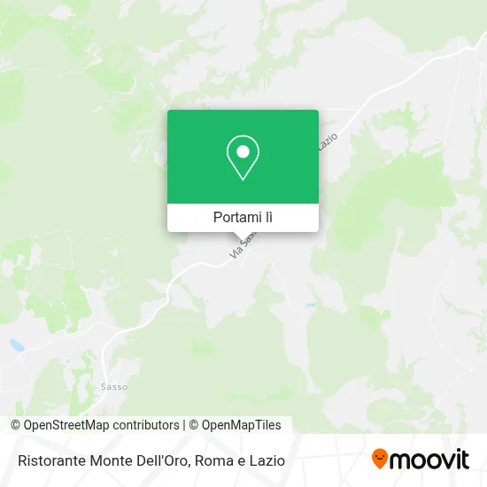 Mappa Ristorante Monte Dell'Oro