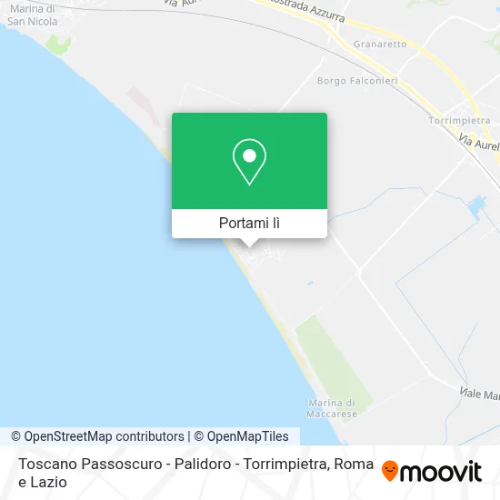 Mappa Toscano Passoscuro - Palidoro - Torrimpietra