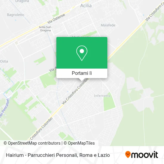 Mappa Hairium - Parrucchieri Personali