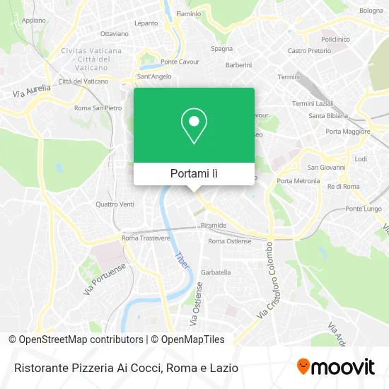 Mappa Ristorante Pizzeria Ai Cocci