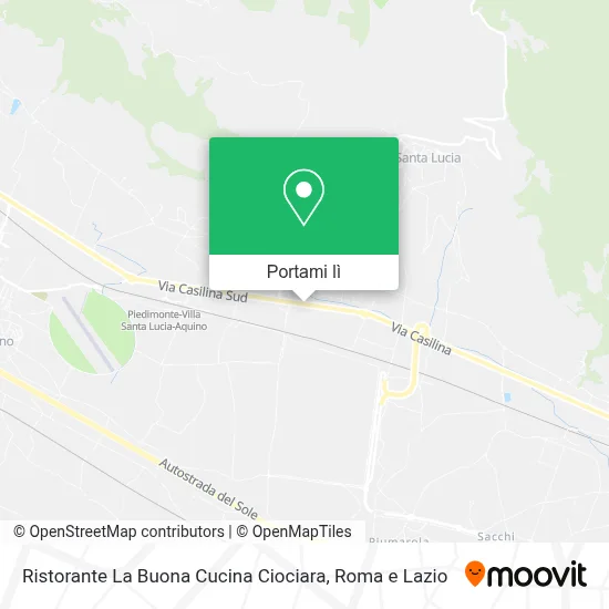 Mappa Ristorante La Buona Cucina Ciociara