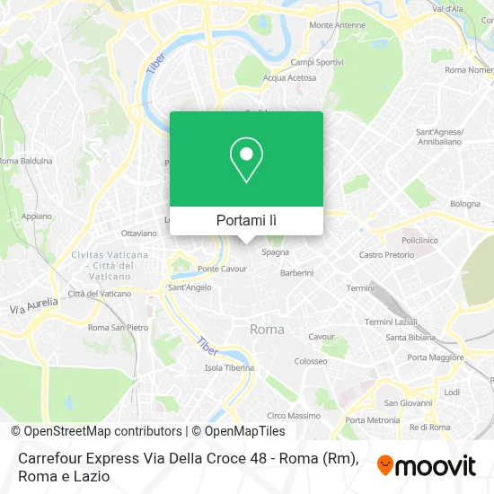 Mappa Carrefour Express Via Della Croce 48 - Roma (Rm)