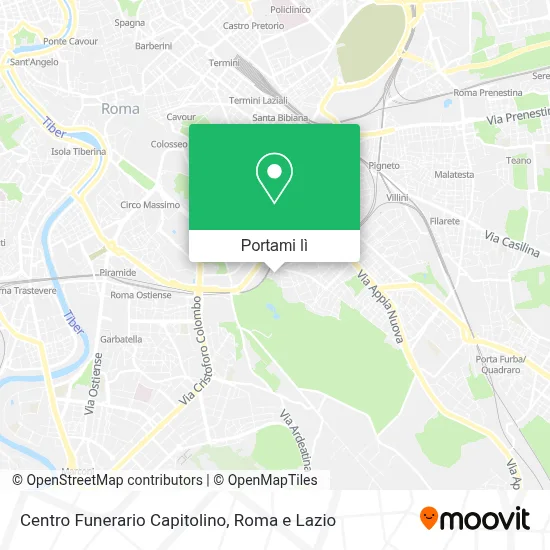Mappa Centro Funerario Capitolino