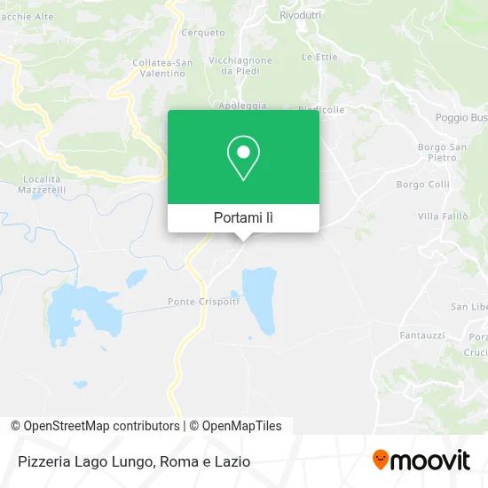 Mappa Pizzeria Lago Lungo