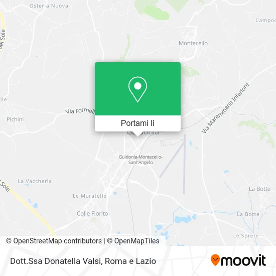 Mappa Dott.Ssa Donatella Valsi
