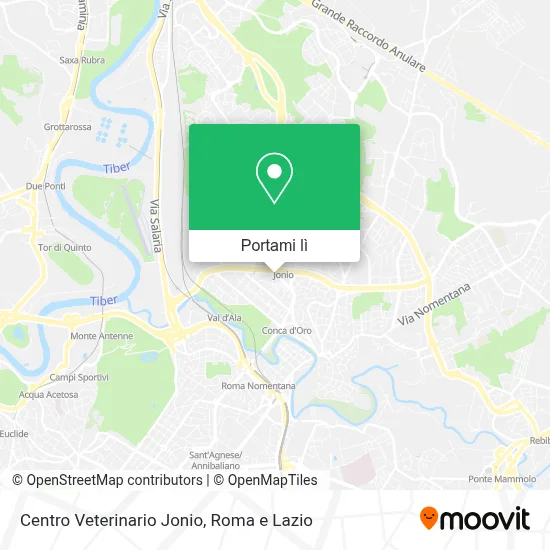 Mappa Centro Veterinario Jonio