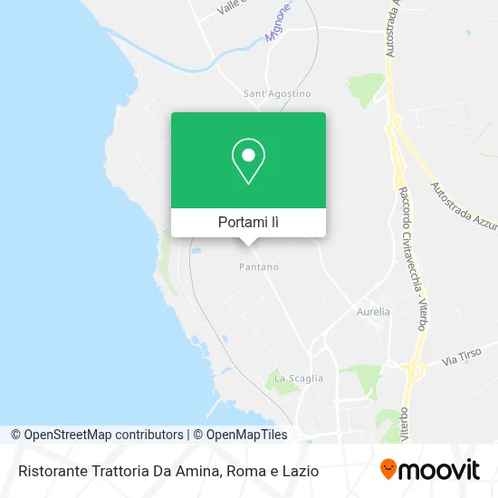 Mappa Ristorante Trattoria Da Amina