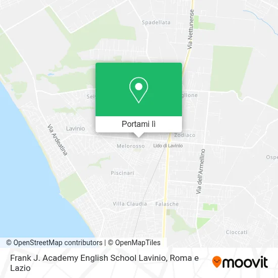 Mappa Frank J. Academy English School Lavinio