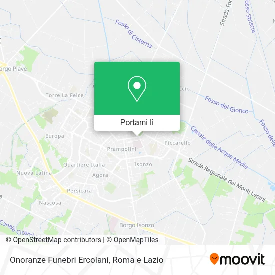 Mappa Onoranze Funebri Ercolani