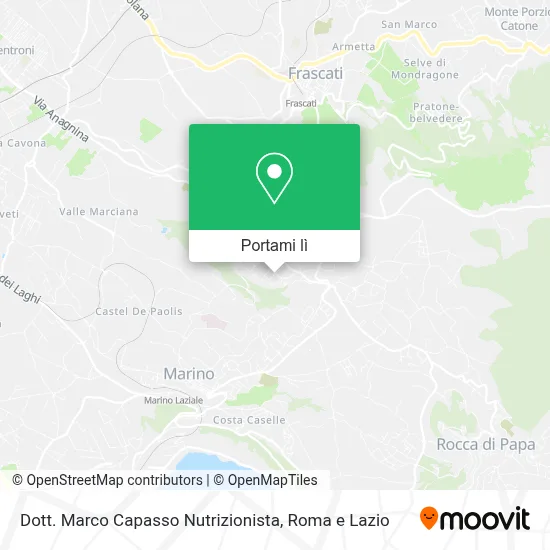 Mappa Dott. Marco Capasso Nutrizionista