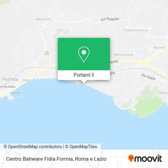 Mappa Centro Balneare Fidia Formia