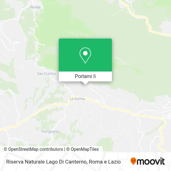 Mappa Riserva Naturale Lago Di Canterno
