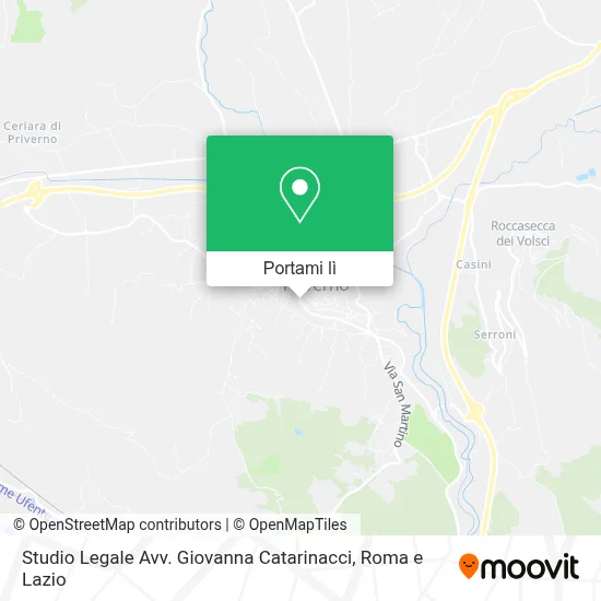 Mappa Studio Legale Avv. Giovanna Catarinacci