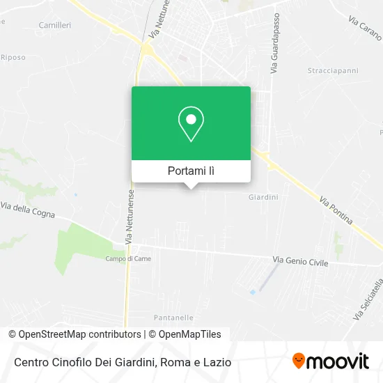 Mappa Centro Cinofilo Dei Giardini