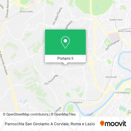 Mappa Parrocchia San Girolamo A Corviale
