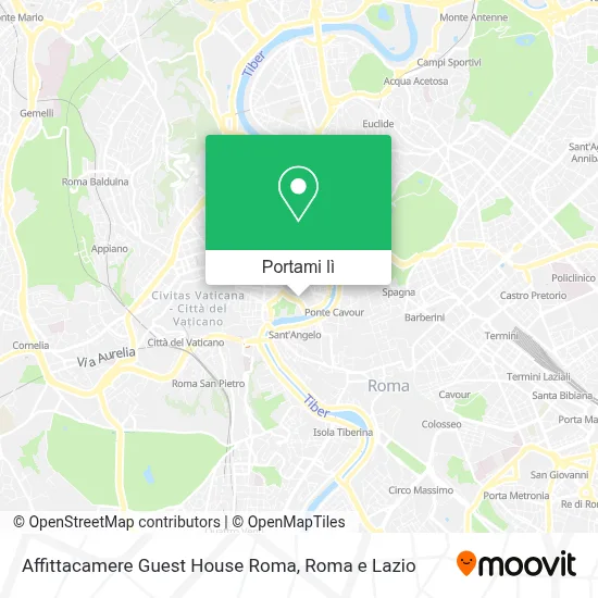 Mappa Affittacamere Guest House  Roma