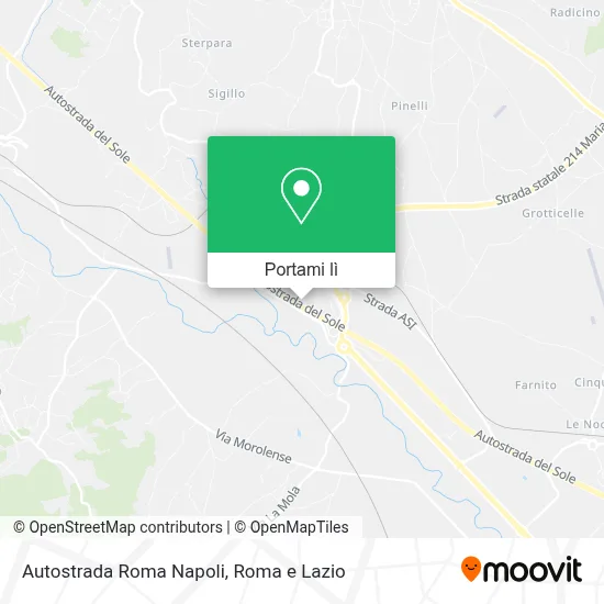 Mappa Autostrada Roma Napoli