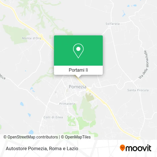 Mappa Autostore Pomezia