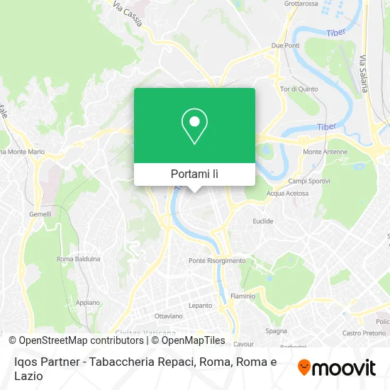 Mappa Iqos Partner - Tabaccheria Repaci, Roma