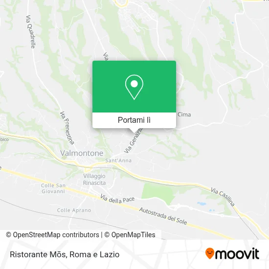 Mappa Ristorante Mōs