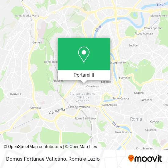 Mappa Domus Fortunae Vaticano