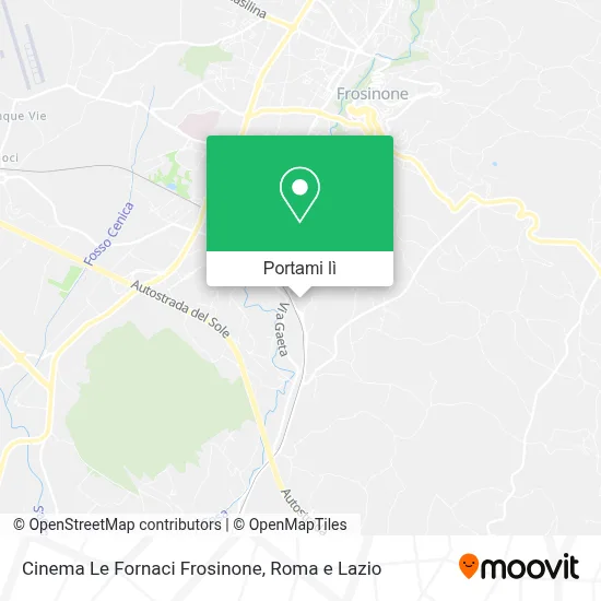 Mappa Cinema Le Fornaci Frosinone