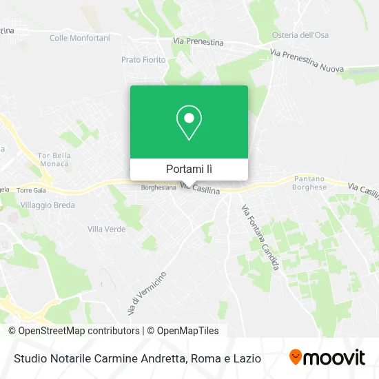 Mappa Studio Notarile Carmine Andretta