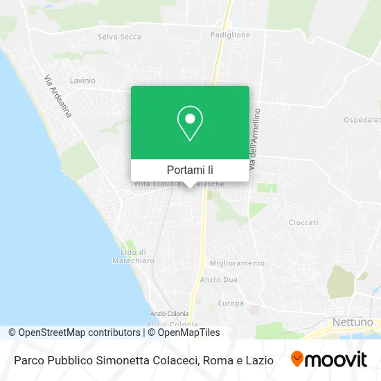 Mappa Parco Pubblico Simonetta Colaceci