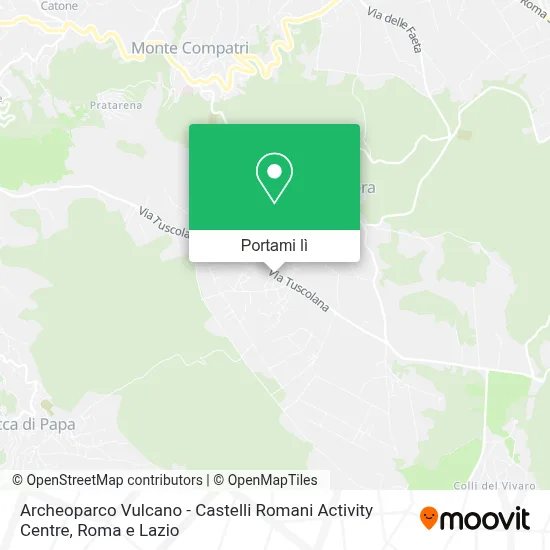 Mappa Archeoparco Vulcano - Castelli Romani Activity Centre