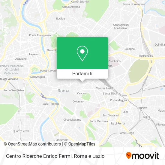 Mappa Centro Ricerche Enrico Fermi