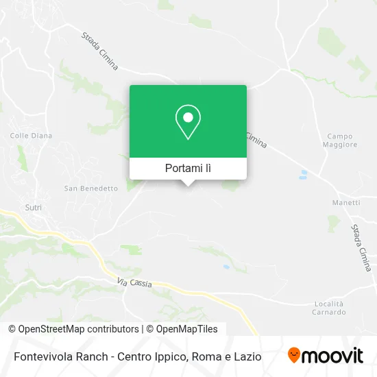 Mappa Fontevivola Ranch - Centro Ippico