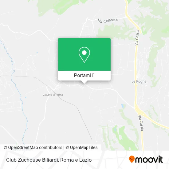Mappa Club Zuchouse Biliardi
