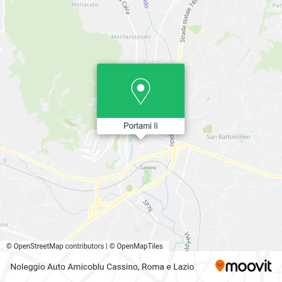 Mappa Noleggio Auto Amicoblu Cassino
