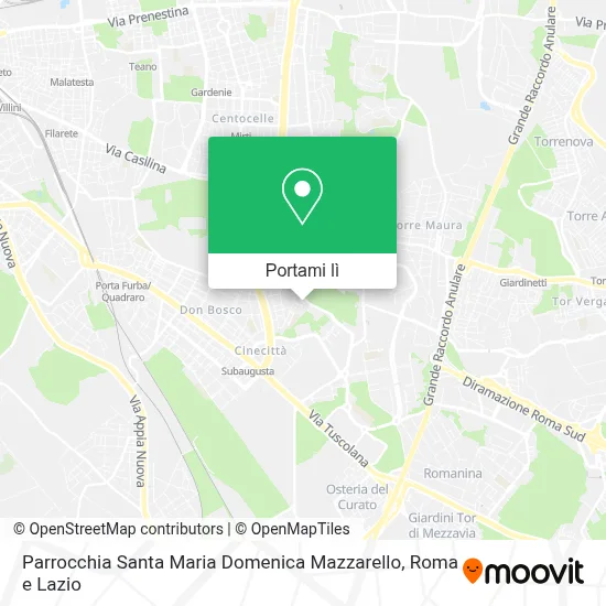 Mappa Parrocchia Santa Maria Domenica Mazzarello