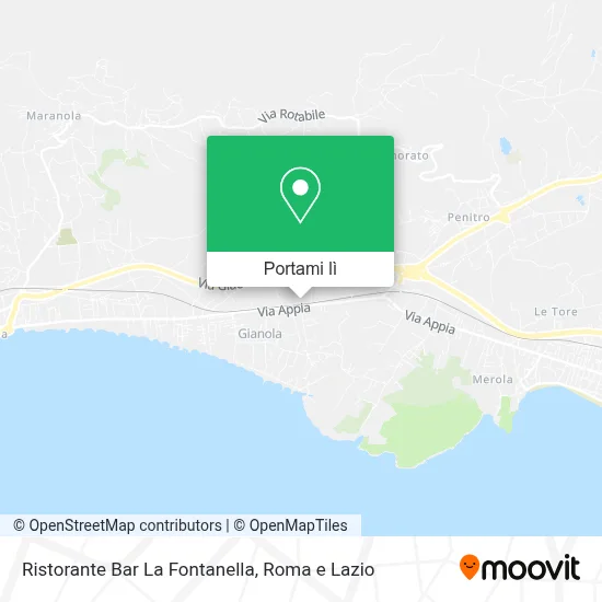 Mappa Ristorante Bar La Fontanella