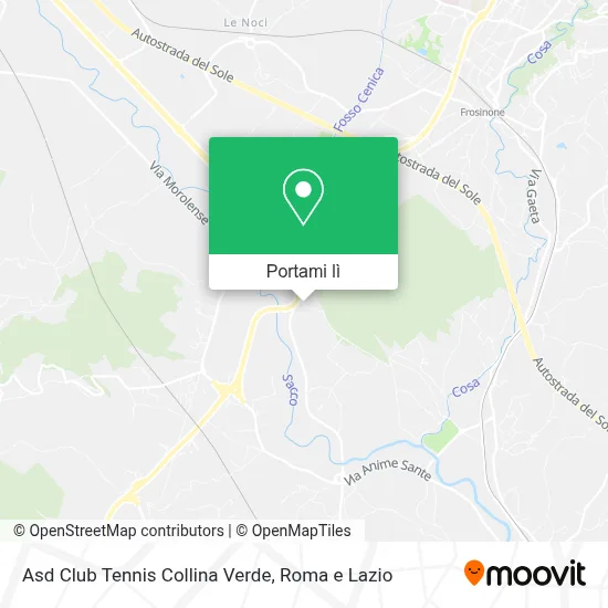 Mappa Asd Club Tennis Collina Verde