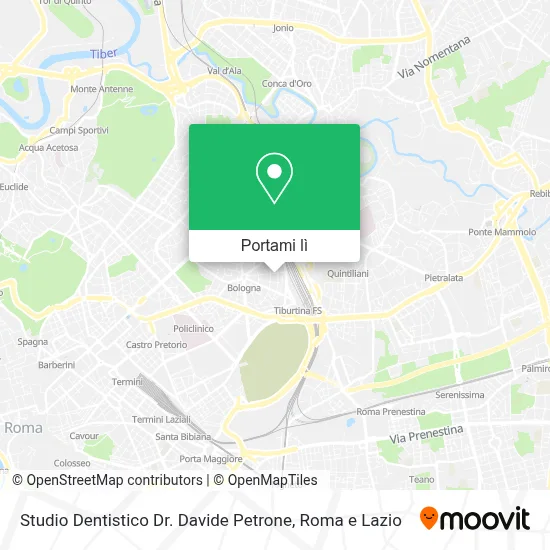 Mappa Studio Dentistico Dr. Davide Petrone