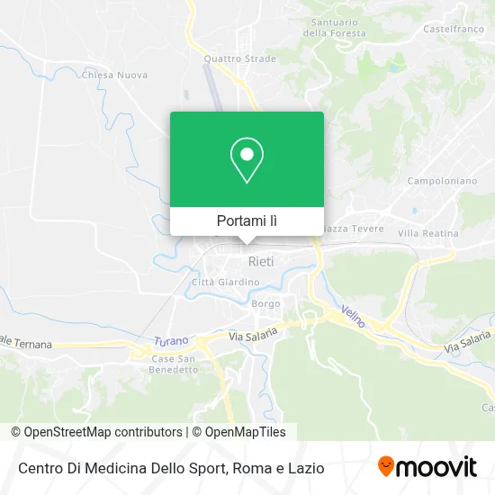 Mappa Centro Di Medicina Dello Sport
