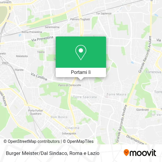 Mappa Burger Meister/Dal Sindaco
