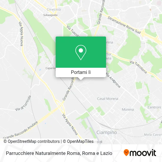 Mappa Parrucchiere Naturalmente Roma