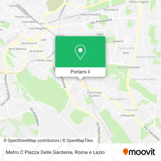 Mappa Metro C Piazza Delle Gardenie