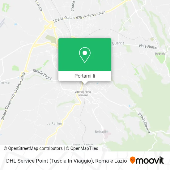 Mappa DHL Service Point (Tuscia In Viaggio)