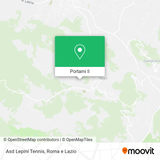 Mappa Asd Lepini Tennis